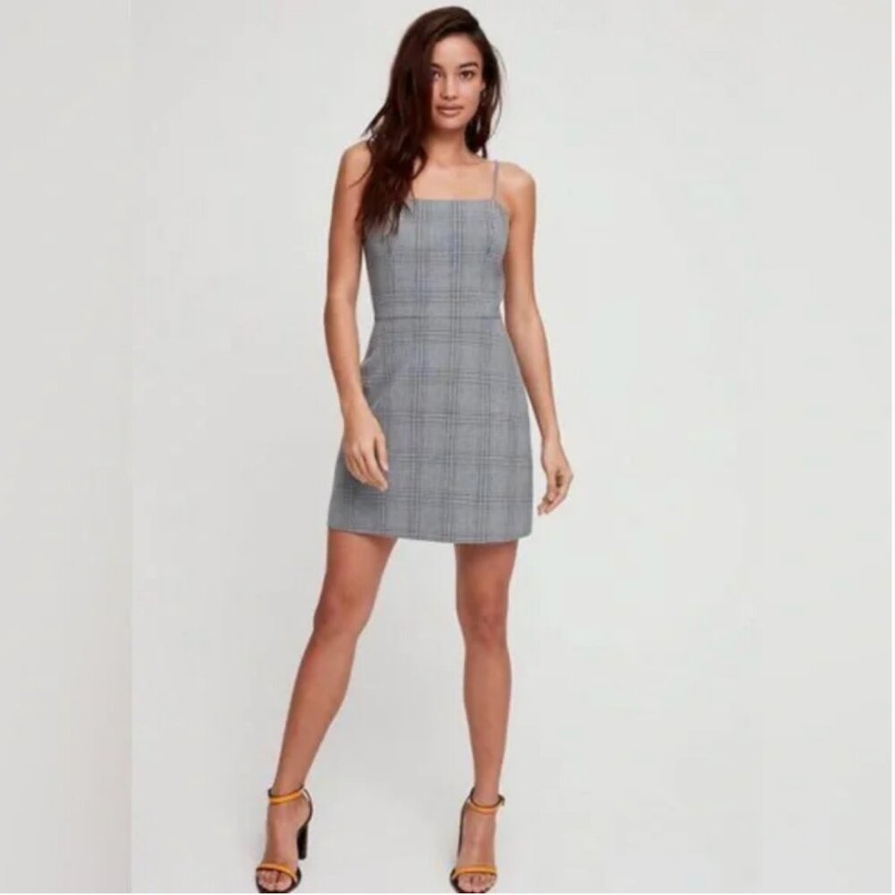Wilfred Aritzia Isabel Black Gingham Escape Dress